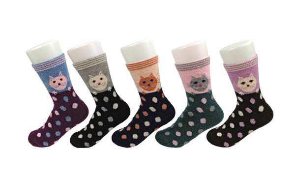 Chaussettes thermiques de laine tricotées par coton organique pour les adultes unisexes sués - absorbant