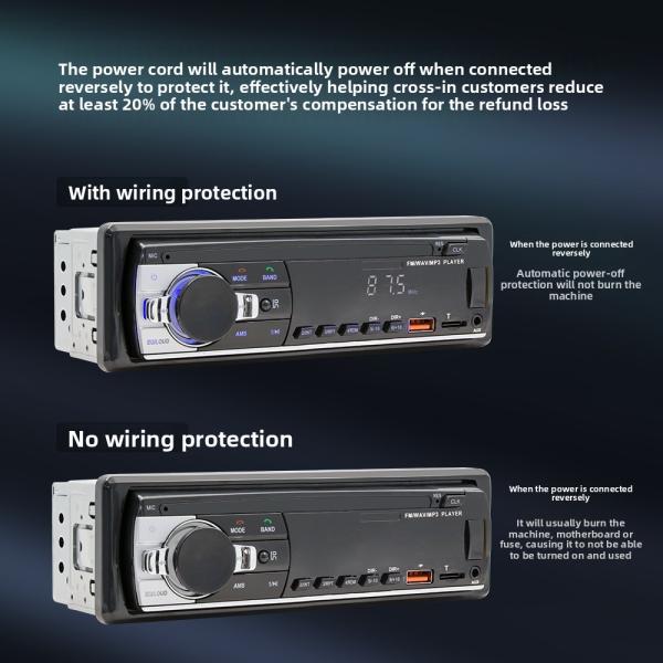 Creatall In-Stock Car MP3 Player with BT Wireless Connection USB Interface FM Radio-New Cross-Border Product