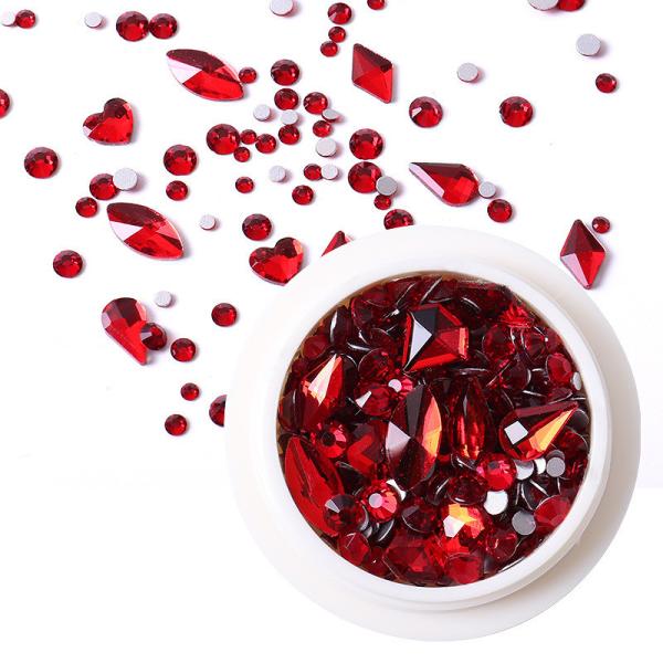 See Details Flat Bottom Mix Shape Glass Nail Diamond Rhinestones for Nail Art from Yiwu
