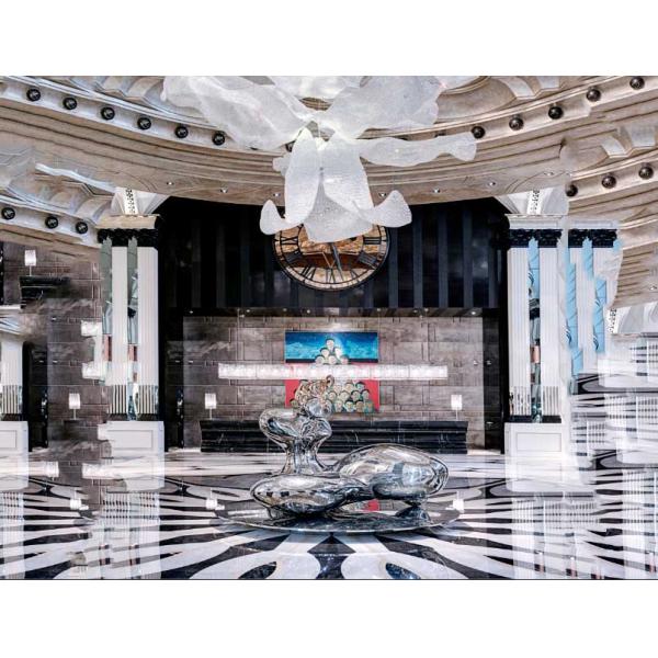 Large Size Stainless Steel Metal Sculpture For Indoor Hotel Public Decoration