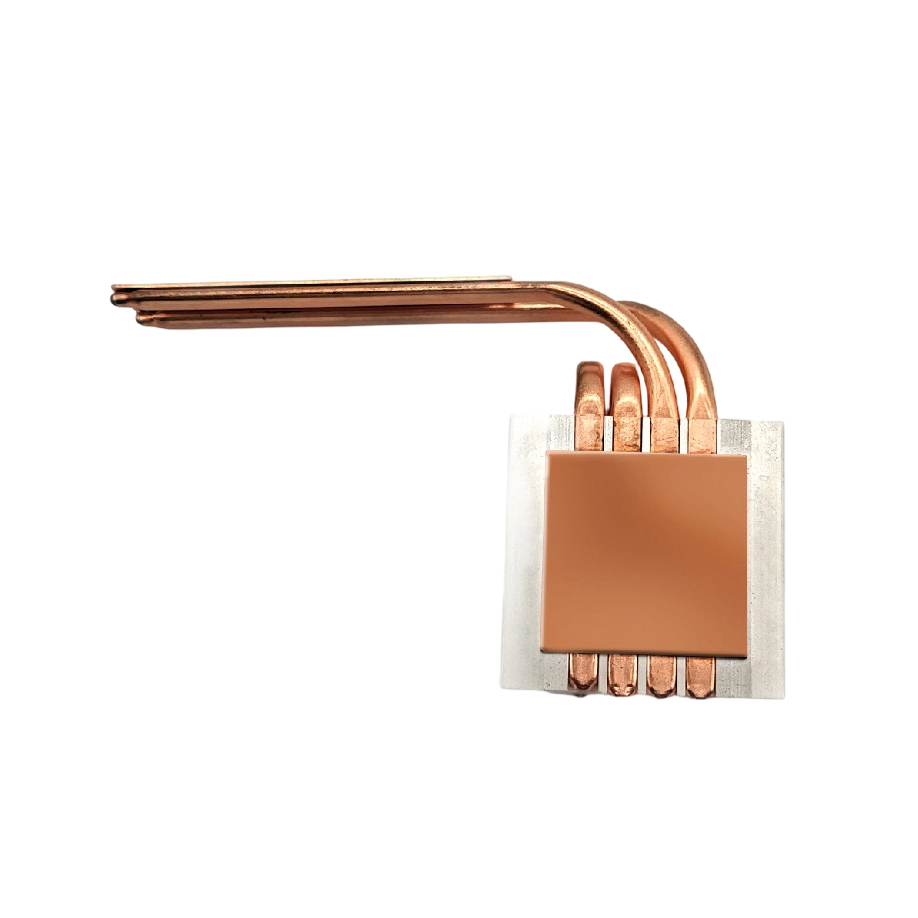 2 Heat Pipe CPU Cooler Aluminum Heatsink with Copper Heat Pipes for Mini PC Industrial Computer