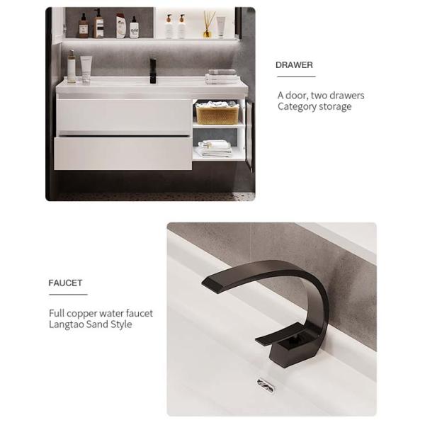 Modern Luxury Ceramic Bathroom Vanity Wear Resistant stain resistant