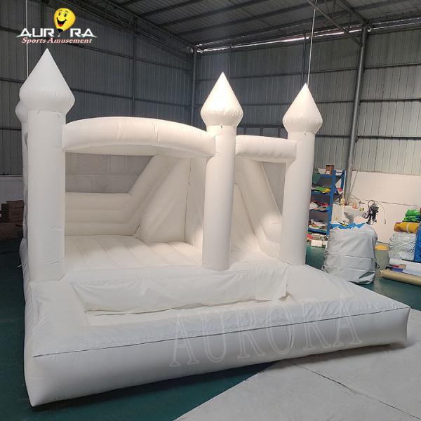 Commercial Adults Kids Inflatable White Wedding Bouncy Castle Party White Bounce House