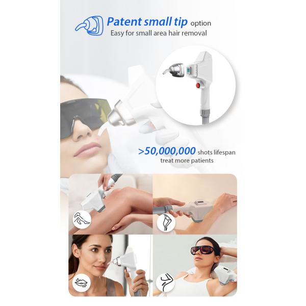 Безболезненная машина постоянное 1200W удаления волос лазера 808nm диода волокна