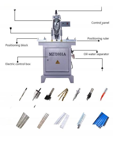 Door Lock Hole Cabinet Hinge Drilling Boring Machine For Wood Furniture
