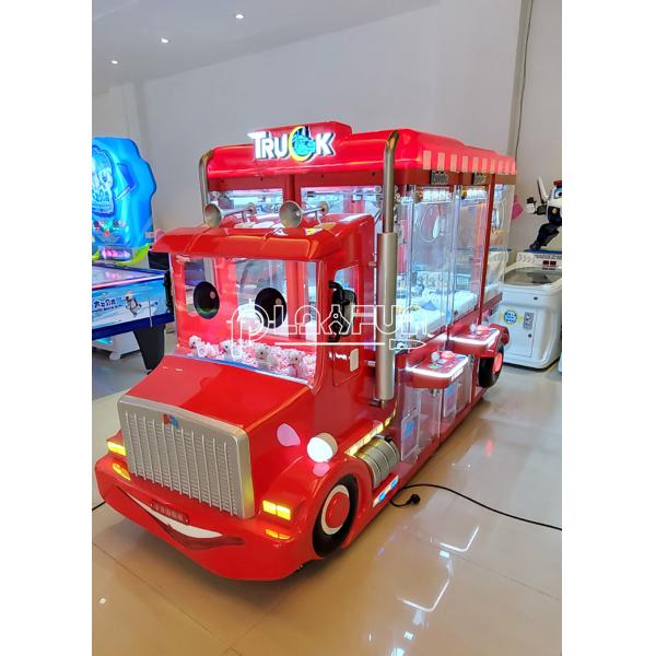 Popular 6 players 8-10cm stuffed toys truck toy catch claw machine