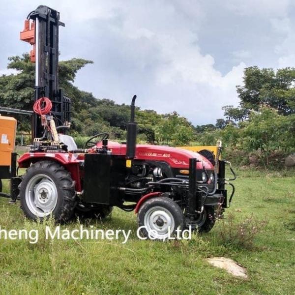 DTH Hydraulic Water Well Drilling Rig Machine 200m Portable Pneumatic Tractor Mounted Drilling Rig