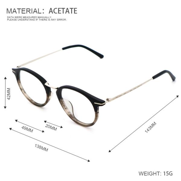 Ацетатные очки Рама Винтажные ручные полигонные очки MR 6038