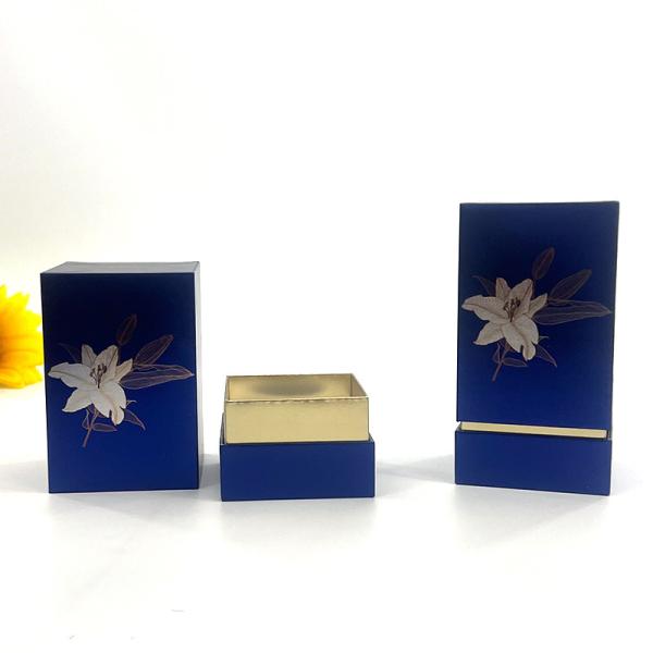 Custom Perfume Gift Box with Lid - White Cardboard Cosmetic Packaging