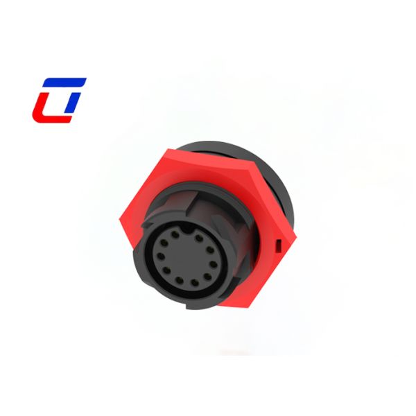 PA66 M19 Push Pull Cable Connectors 10 Pin IP67 Rated Plug And Socket Connector