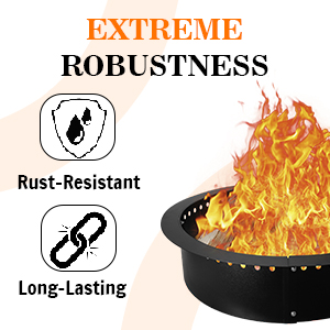 Inserto de pozo de fuego sin humo de acero de 45