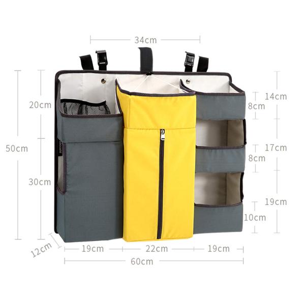 Reinforced Hanging Diaper Caddy Organizer For Crib Storage