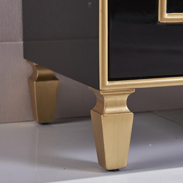 Line Painted Two Drawer Bedside Cabinets