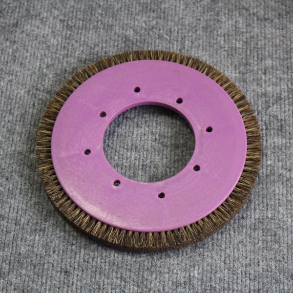 Peças personalizadas da máquina de estentador Roda de escova Corpo de plástico roxo misturado Pelo de porco 8 furos