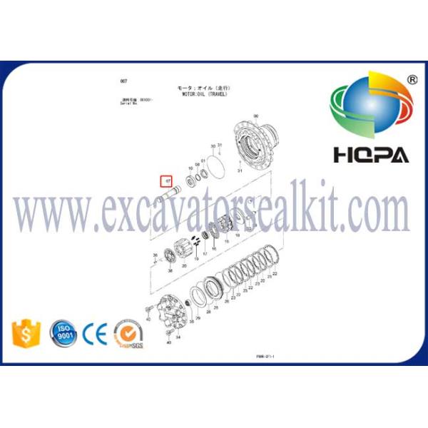 2049166 Excavator Hydraulic Parts Universal Driveshaft Travel Motor Components ZAXIS160 ZAXIS180