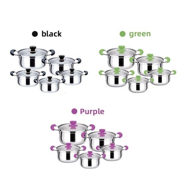 Hot Sale 10 Piece Stainless Steel Cookware Soup Pot Set Stock Pots Cooking Ware Set Cooking Pot Set