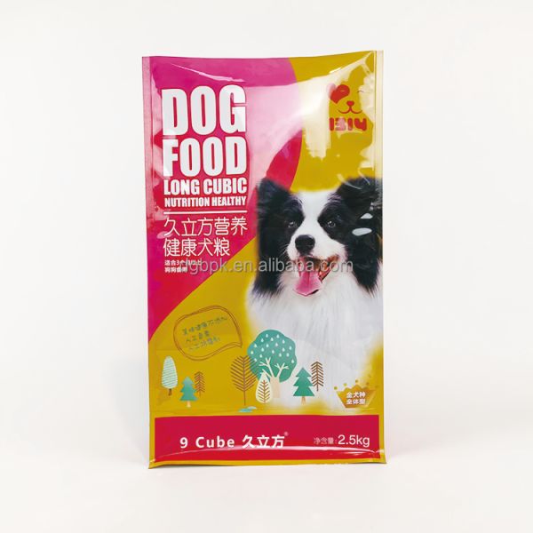 Customized Low MOQ 1000pcs Stand Up Pouch Flat Bottom Packaging Bags Aluminum Foil Moisture-proof For Pet Food Storage
