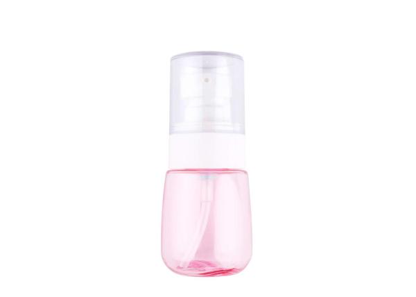 Non Spill Round Cosmetic Pump Bottles Comfortable Hand Feeling