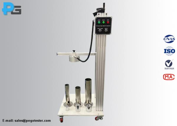 Vertical Impact Hammer Test Apparatus with Customizable Travel Height and Rigid Plane Support for Luminaire Testing