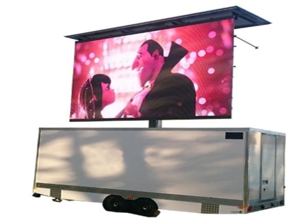 High Gray Scale Mobile LED Screen Trailer Video Display Customized Size