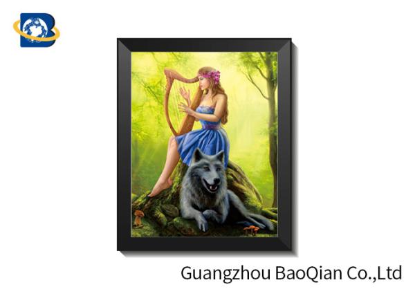 Buatiful Girl / Animal Print Lenticular , 3D Lenticular Pictures Changing Printing
