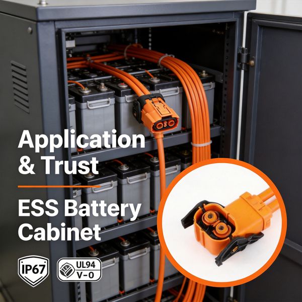 1500V 200A 8mm High Voltage Interlock Connector IP67 for Power Distribution and Battery System
