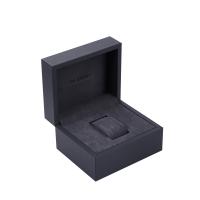 Black Leather Watch Box 1 Slot With Velvet Insert For Timepieces