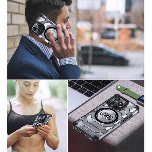 Suitable For IPhone 17 Mobile Phone Case Apple 17 Airbag Anti-Fall Case IP16 Magnetic Case Black + Magnetic, Gray + Magnetic, Blue + Magnetic, Bronze + Magnetic