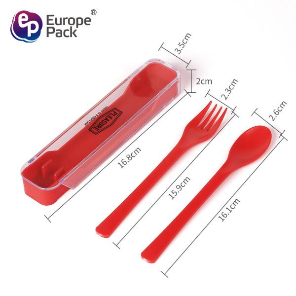 Healthy Eco-Friendly Plastic Cutlery Fork Spoon Set Travel Picnic Camping Flatware Set