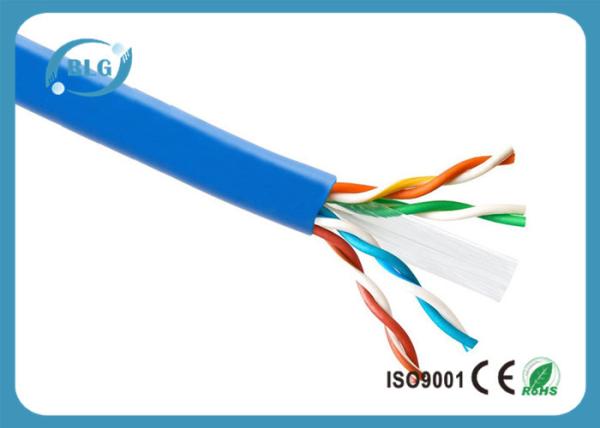 23AWG CU Internet Ethernet Lan Cable Unshield Cat6 4P 8 Cores Pair For TV / Switch Box