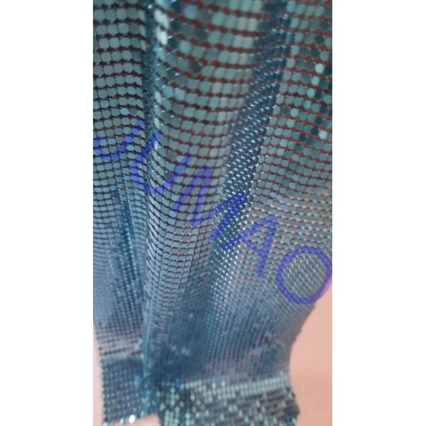 Blue Anodized Decorative Metal Fabric With Aluminum Photography Backdrop