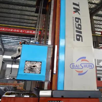Máquina de perfurar e moer CNC de metal rígido de alta precisão horizontal branco e azul