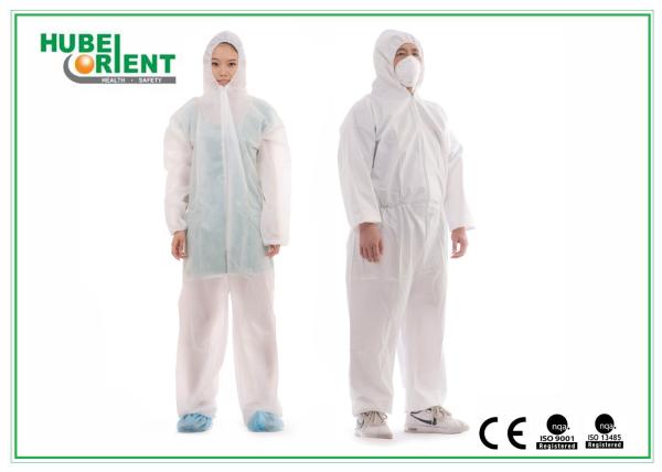 55gsm PP Hooded Chemical Disposable Coveralls