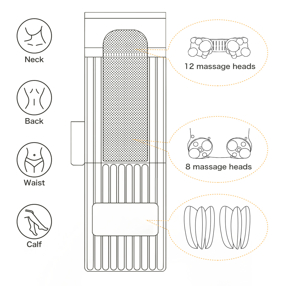 Leg Back Whole Body Massage Back Pain Relief Products Electric Beat Manual Soft Mat Massager