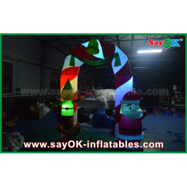 Inflatable Archway Rental Mylon Cloth Inflatable Arch Christmas Decoration Arch With LED Light
