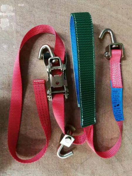 50mm*2.6m Car Tie Down Ratchet Straps Pu Impregnated Low Elongation