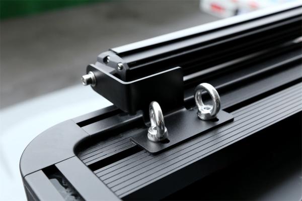 304 Stainless Steel Flat Roof Rack Light Bar Mounting Bracket for 0.209kg/pcs Black