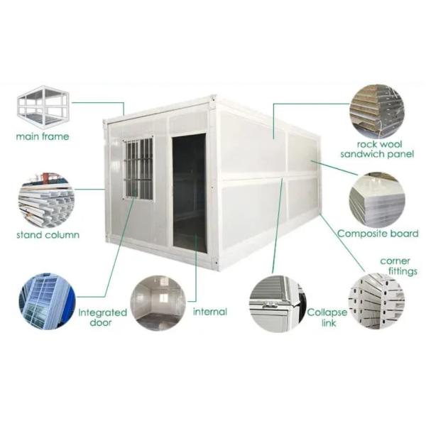 Space-Saving Prefab Mobile Portable Folding Container Houses Camp