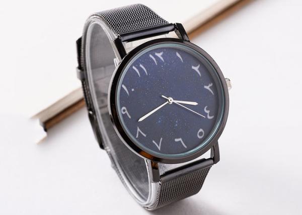 Waterproof Metal Strap Arabic Numerals Watch For Wedding Custom Logo Accepted