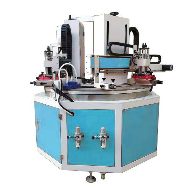Multi Station Semi Automatic Screen Printing Press Machine For Straight Rulers Sets
