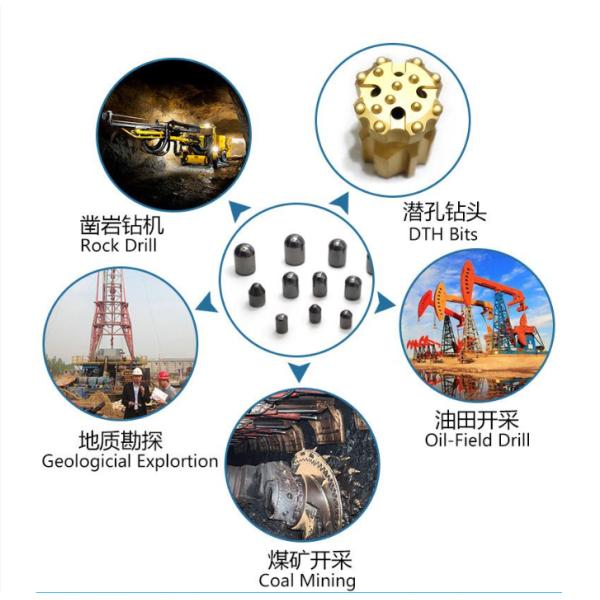 High Hardness YG20 YG11 Tungsten Carbide Buttons For Mining