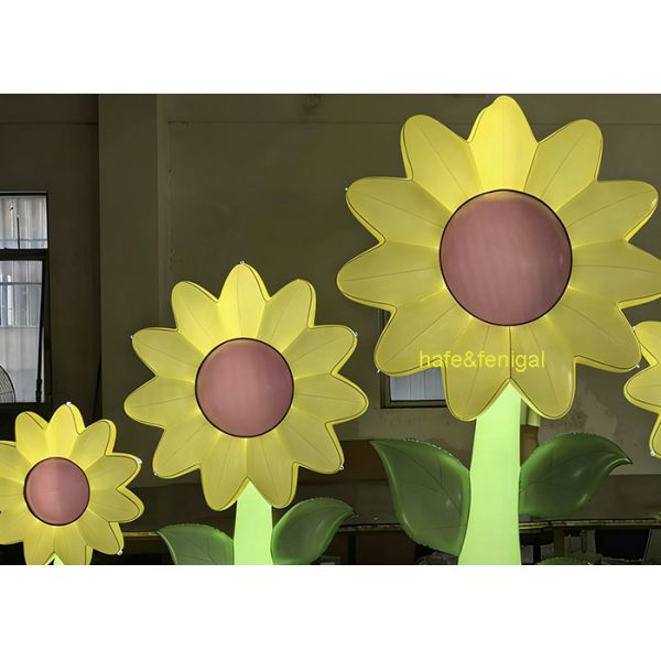 Custom 2m Inflatable Flower Decoration With Lighting For Festive Or Event Art Displays