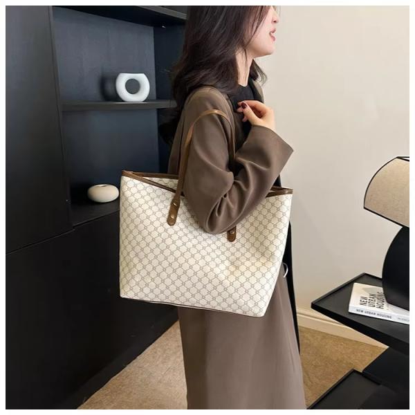 Custom Logo Accepted Luxury Printed Handbag Women PU Shoulder Bag Women's Tote Bag LDTC-RTS88