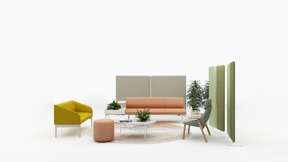Stain Resistant Office Reception Sofa Modular Lounge Sofa With Optional Power Module