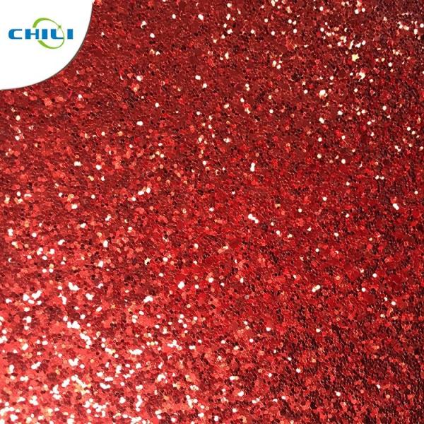 Chunky Glitter Mesh Fabric , Silver Sequin Fabric Wallpaper Moisture Proof