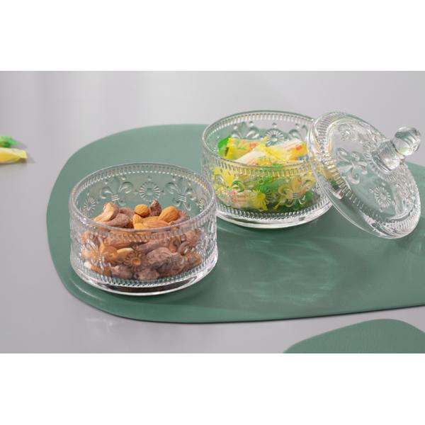 Housewares Stackable Clear Glass Storage Jar 820ml 2 Pieces With Lid