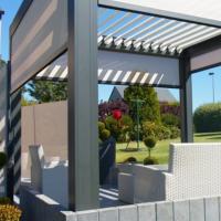 Pérgola de aluminio moderna plegable al aire libre de SUNC PVDF 3.0m m