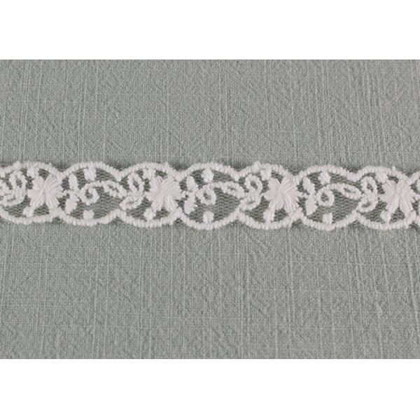 Белая волна отделки шнурка нейлона хлопка окаймляя флористический шнурок вышивки для Бридал платья