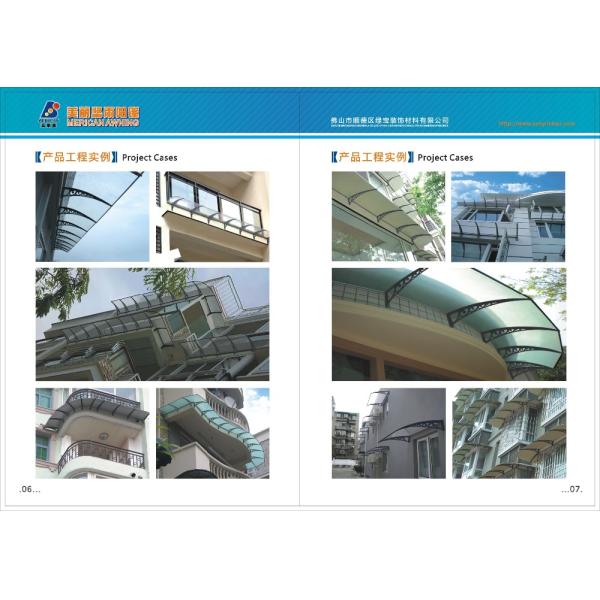 Canopy de janela de folha de policarbonato de 3 mm para design e funcionalidade modernos