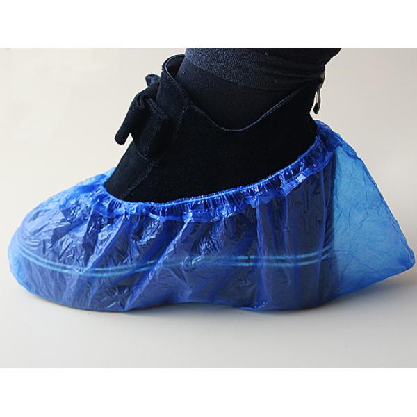 Custom Thickness Disposable Plastic Shoe Cover , Disposable Foot Covers Antiskid